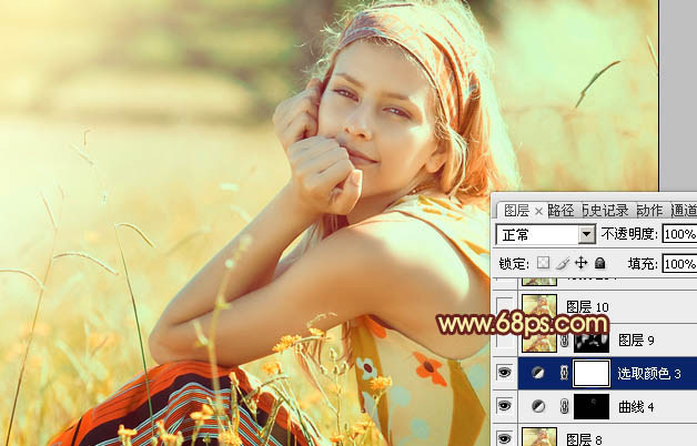 Photoshop将外景图片调成柔和的橙绿色