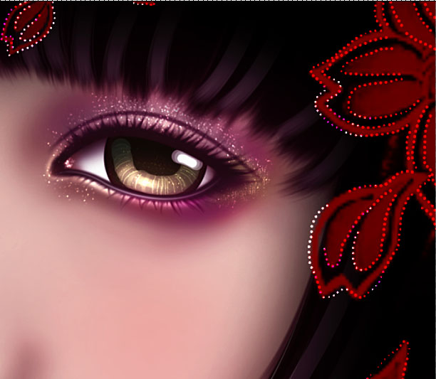 Photoshop将普通眼睛打造出极具魅力的紫色水晶彩妆效果