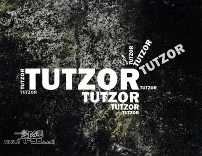 photoshop制作出肮脏泥土文字特效