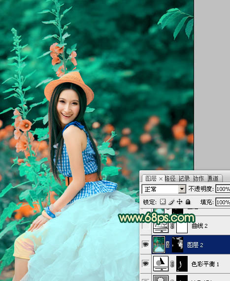 Photoshop为人物写真图片增加甜美的粉橙色效果