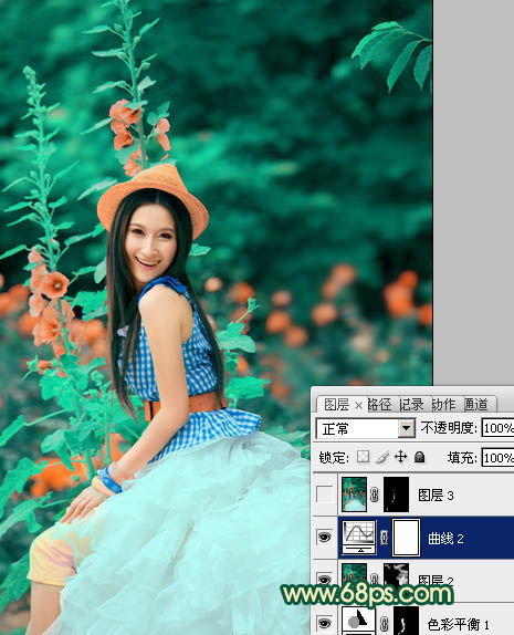 Photoshop为人物写真图片增加甜美的粉橙色效果