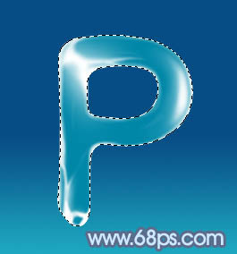 Photoshop设计制作出逼真的流动性蓝色水滴文字特效