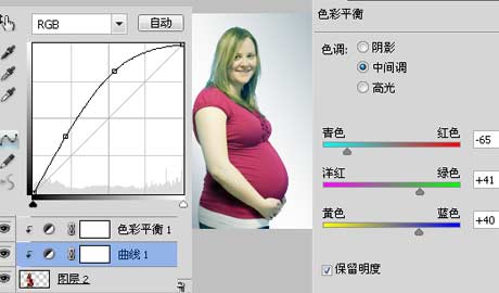 photoshop合成制作出松下数码相机孕妇广告