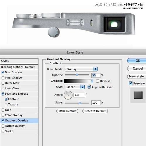 Photoshop创建富士X100相机图标的制作教程
