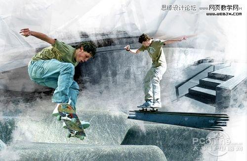 Photoshop绘制PsdFan的Grungy风格滑板海报教程