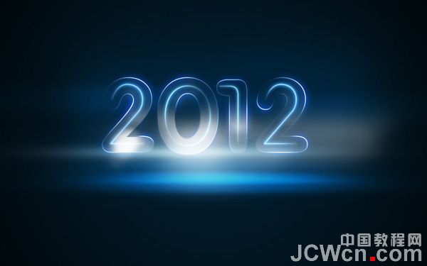 Photoshop打造蓝色冷艳的霓虹字