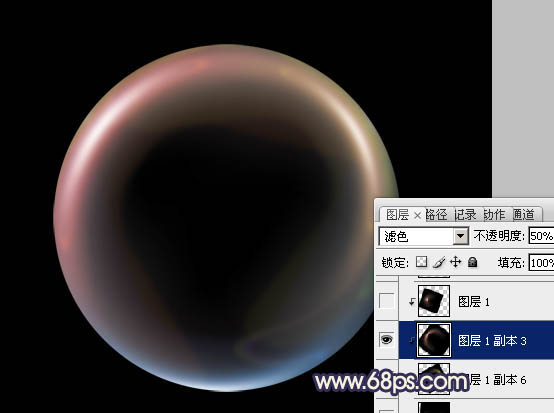 ps利用滤镜制作漂亮的彩色泡泡