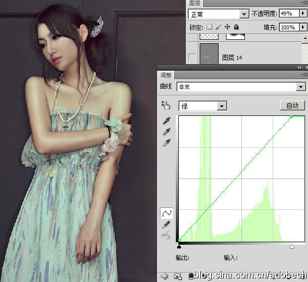Photoshop为室内人像图片调制出梦幻的暗紫色效果
