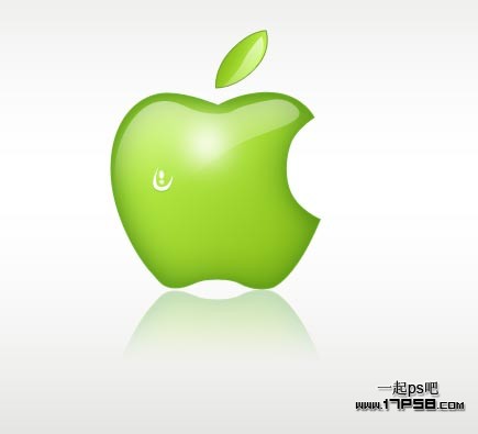 photoshop设计制作出绿色苹果壁纸效果