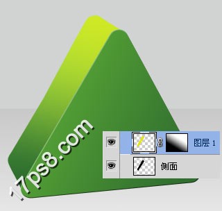 photoshop打造出三维立体三角形图标
