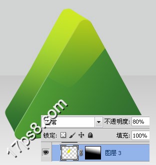 photoshop打造出三维立体三角形图标