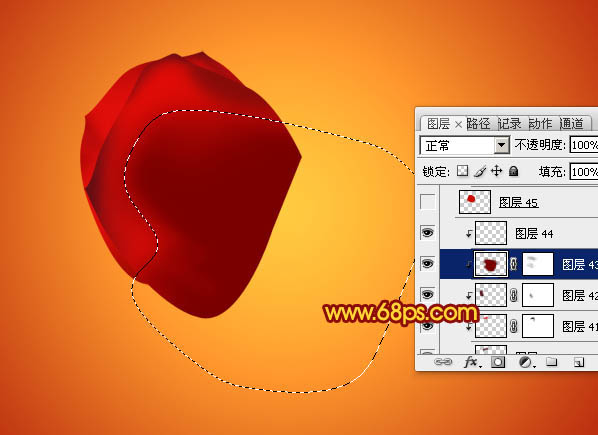 Photoshop设计制作出漂亮的情人节心形玫瑰花