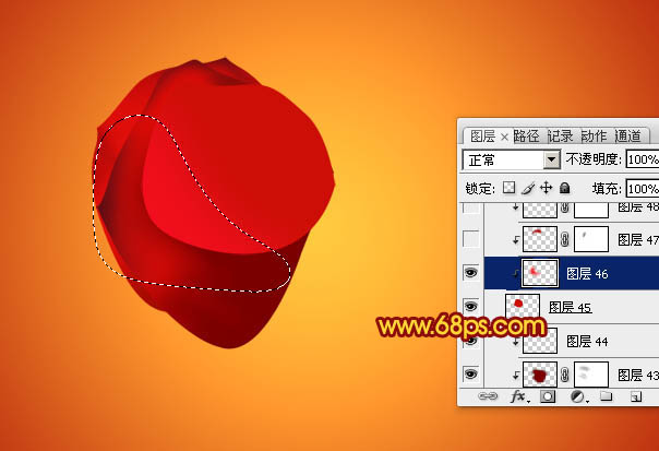 Photoshop设计制作出漂亮的情人节心形玫瑰花