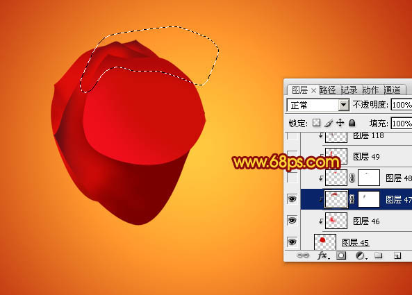 Photoshop设计制作出漂亮的情人节心形玫瑰花
