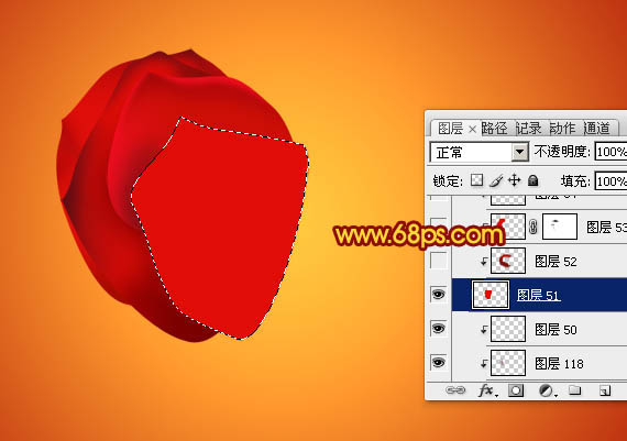 Photoshop设计制作出漂亮的情人节心形玫瑰花