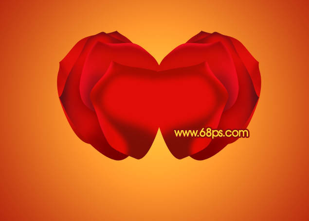 Photoshop设计制作出漂亮的情人节心形玫瑰花