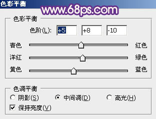 Photoshop为外景人物图片增加朦胧的淡紫色