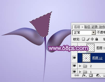 Photoshop设计制作出漂亮的紫色3D马蹄莲花朵