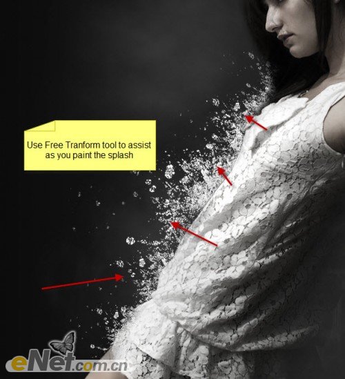 photoshop为美女图片增加超酷的动感水珠