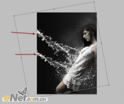 photoshop为美女图片增加超酷的动感水珠