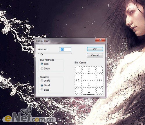 photoshop为美女图片增加超酷的动感水珠