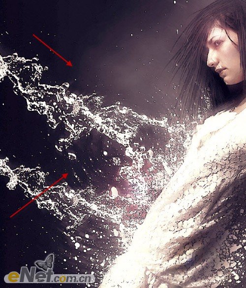 photoshop为美女图片增加超酷的动感水珠