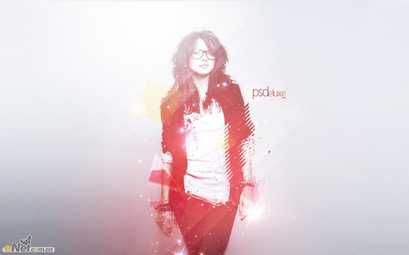 Photoshop将人物图片打造出柔美的红光潮流海报效果