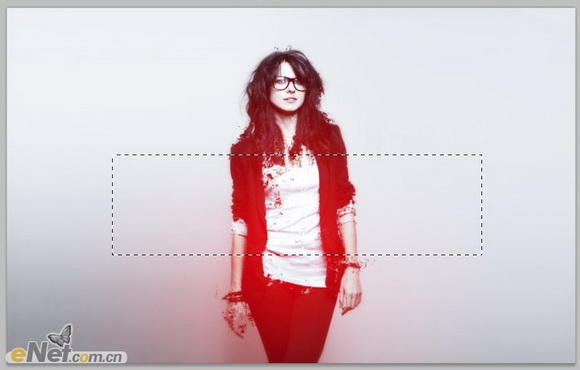 Photoshop将人物图片打造出柔美的红光潮流海报效果