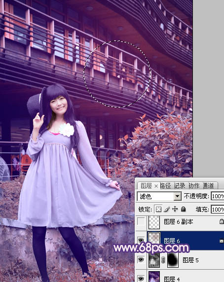 Photoshop为外景人物图片打造出经典红蓝色