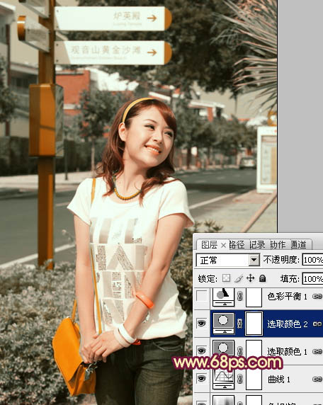 photoshop利用通道替换快速为美女图片打造出甜美的红褐色