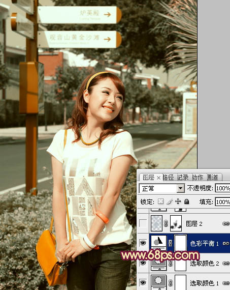 photoshop利用通道替换快速为美女图片打造出甜美的红褐色