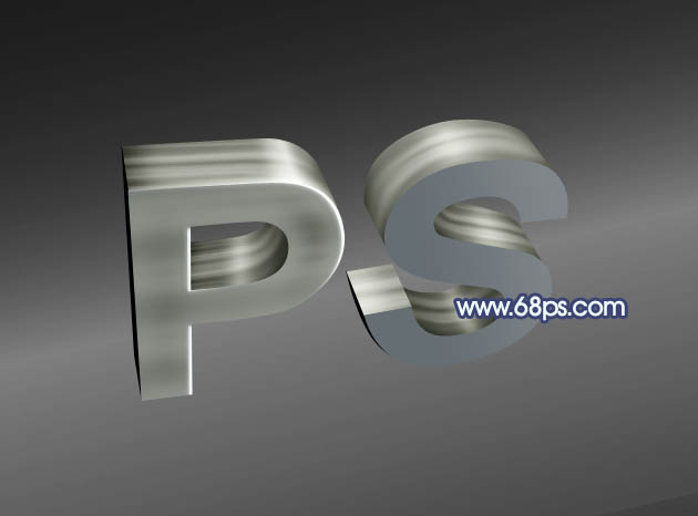 Photoshop设计制作出大气的金属纹理立体字