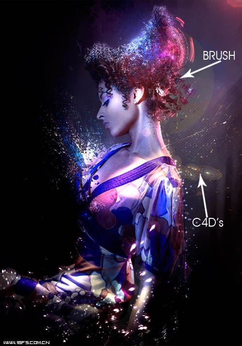 Photoshop为室内人像增加闪亮的高光粒子装饰