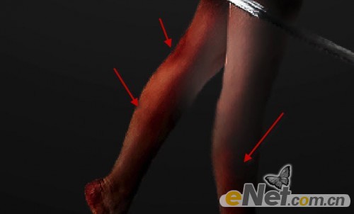 photoshop将美女图片合成制作出超酷的火焰武士