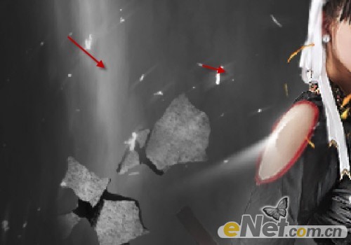 photoshop将美女图片合成制作出超酷的火焰武士