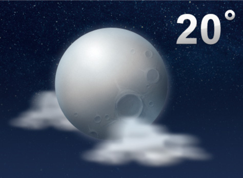 Photoshop设计制作出细腻的灰色立体天气图标