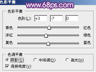 Photoshop将草地上的美女图片调制出漂亮的淡调蓝紫色