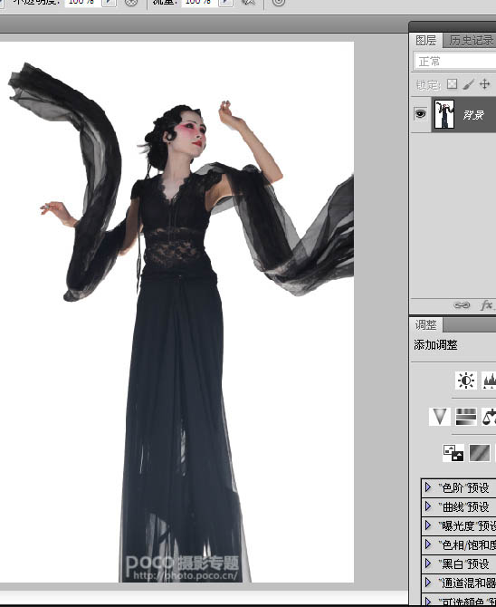 Photoshop将美女图片打造出飘逸的水墨韵味效果