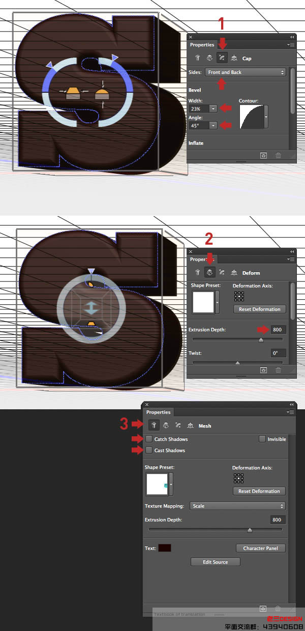 Photoshop设计制作出逼真的巧克力糖果立体字