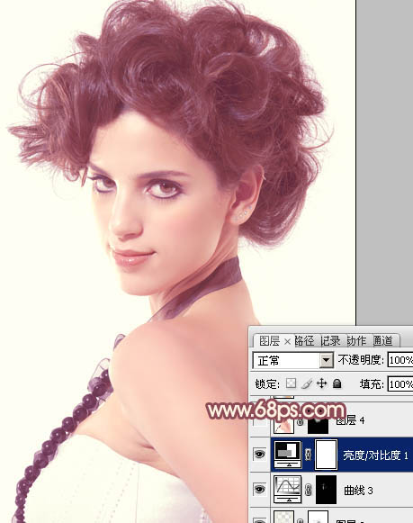 Photoshop将偏色人像图片调制出纯美的淡红色