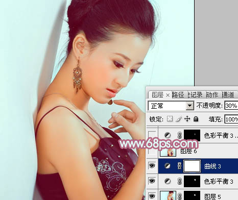 PhotoshopΪ����ǽ�ڵ���Ů����ůů�ĵ������ɫ