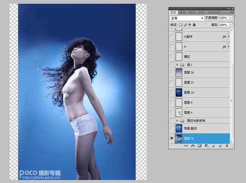 photoshop将室内美女合成制作出海底美人鱼教程