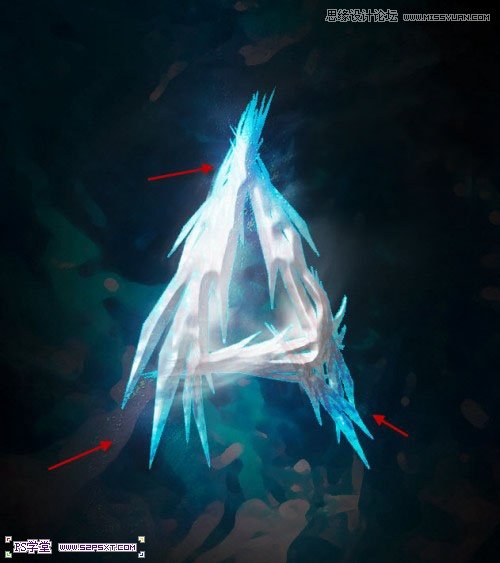 Photoshop设计制作蓝色发光效果的艺术字