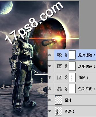 Photoshop合成制作科技场景下的生命之环