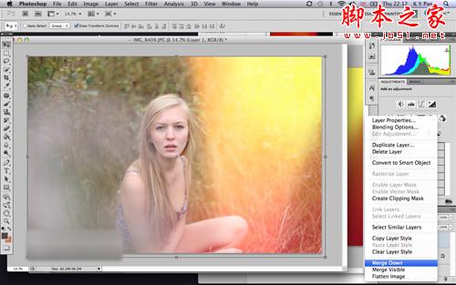 photoshop将数码相片制作菲林效果