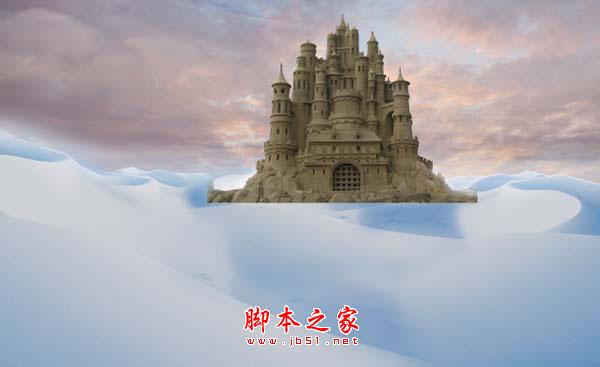 photoshop合成制作漂亮的雪景卡通乐园