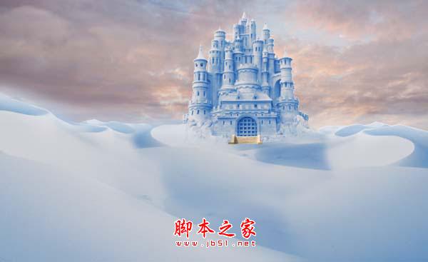 photoshop合成制作漂亮的雪景卡通乐园