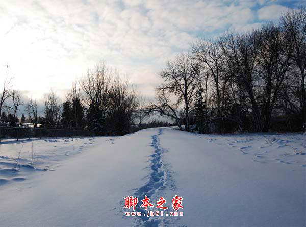 photoshop合成制作漂亮的雪景卡通乐园