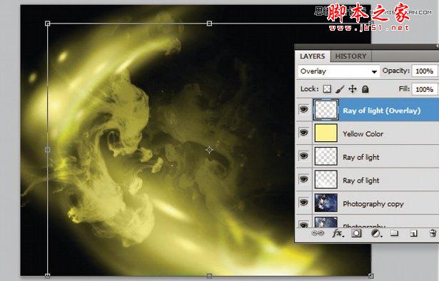 Photoshop绘制出梦幻绚丽光线效果