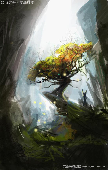 ps绘制一棵苍劲的古树教程